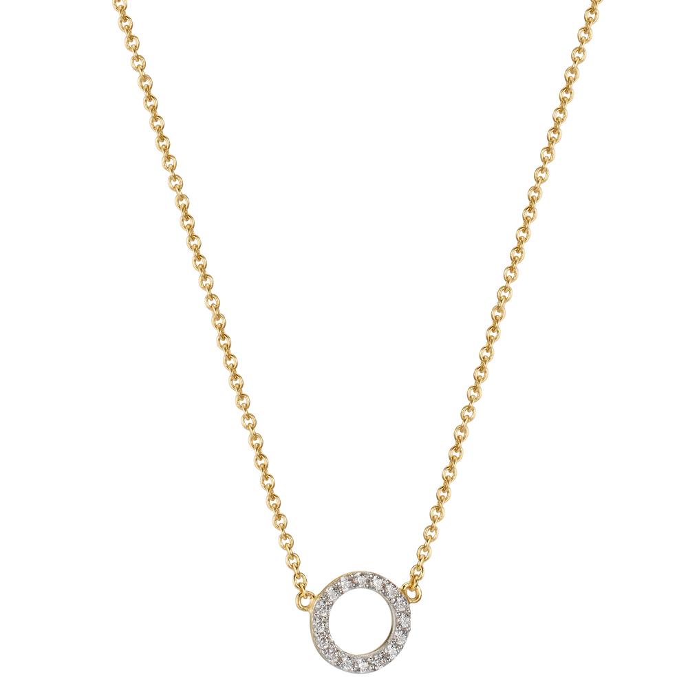 Collier 375/9 K Gelbgold Zirkonia verstellbar