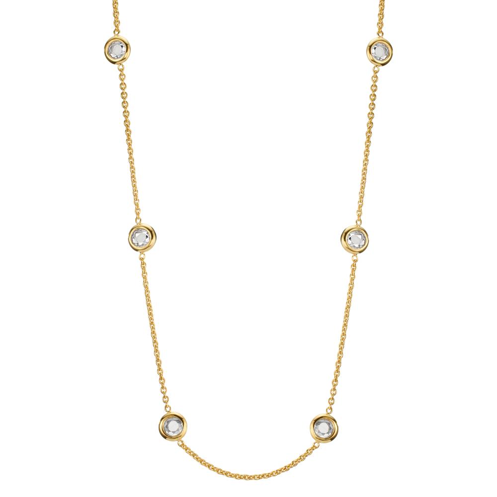 Collier 375/9 K Gelbgold Zirkonia 6 Steine verstellbar