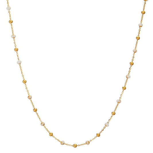 Collier 750/18 K Gelbgold emailliert