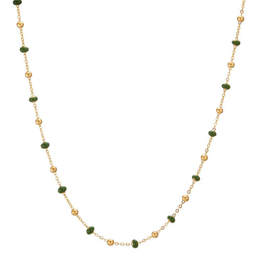 Collier 750/18 K Gelbgold emailliert