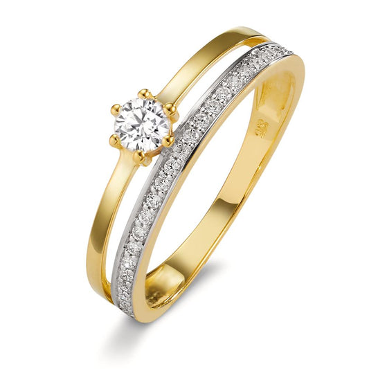 Fingerring 375/9 K Gelbgold Zirkonia