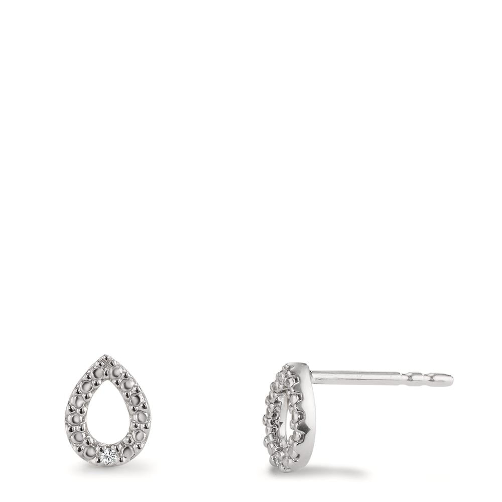 Ohrstecker 750/18 K Weissgold Diamant 0.01 ct, 2 Steine, p1