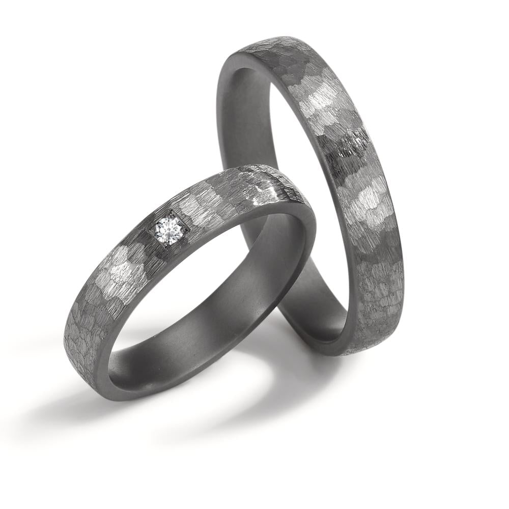 Partnerring 999 Tantal Diamant 0.03 ct, w-si