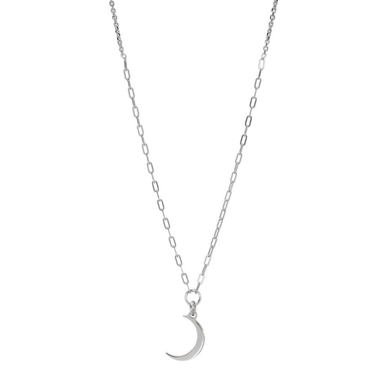 Collier Silber rhodiniert Mond 39-43 cm verstellbar