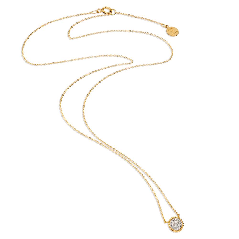 Collier 750/18 K Gelbgold Diamant 0.059 ct, w-si verstellbar