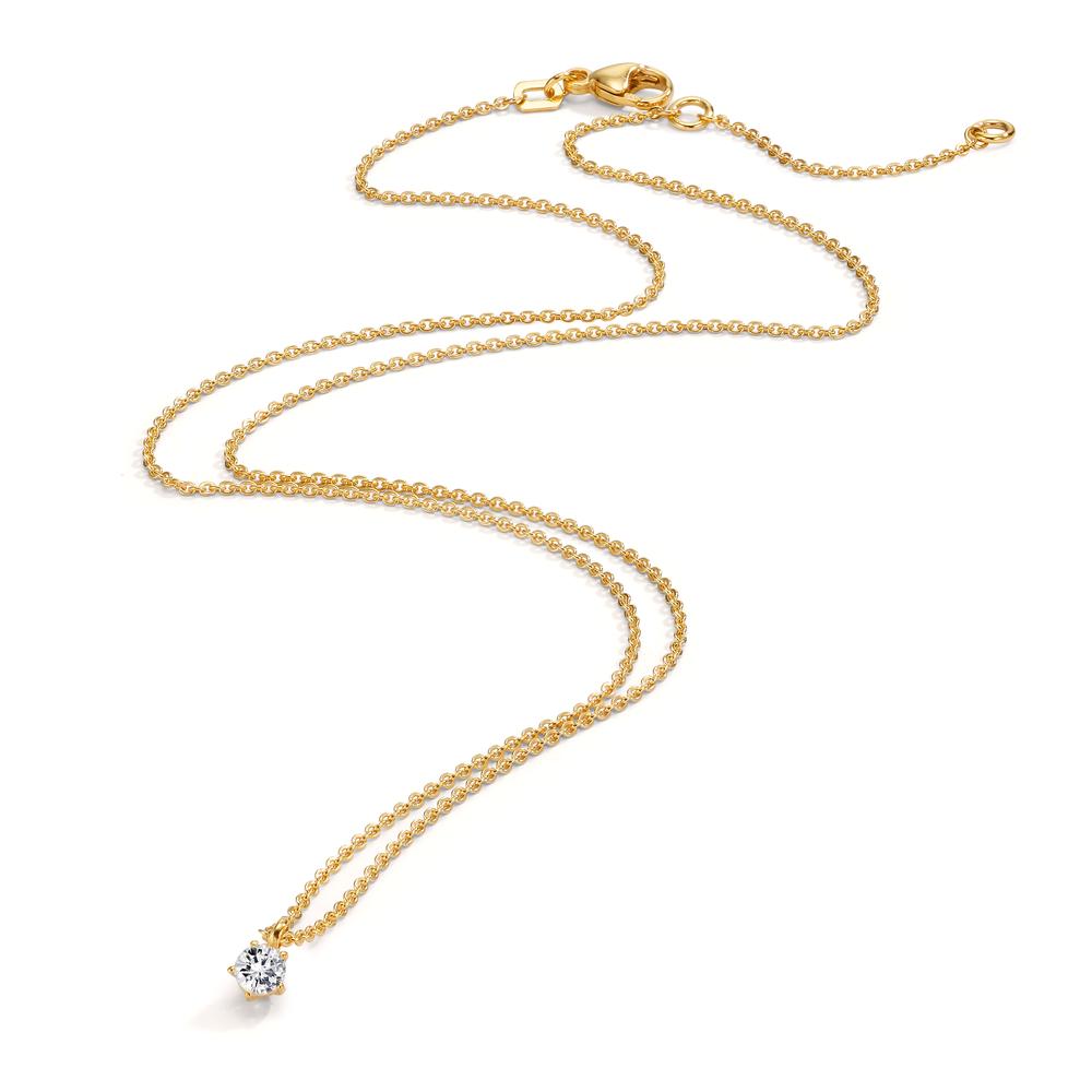 Collier 375/9 K Gelbgold Zirkonia verstellbar