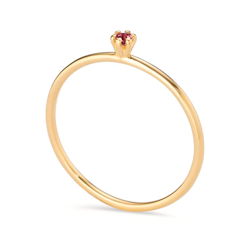 Solitär Ring 585/14 K Gelbgold Rubin 0.04 ct