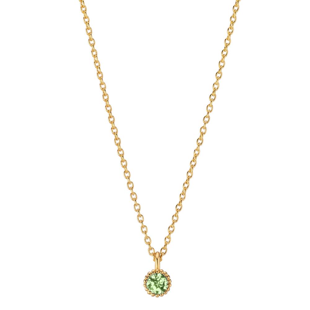 Collier 585/14 K Gelbgold Peridot 0.07 ct verstellbar