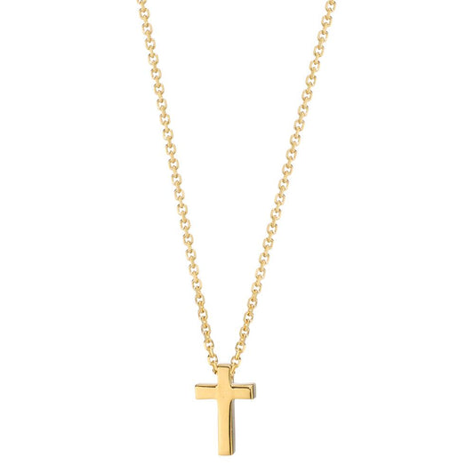 Collier 750/18 K Gelbgold Kreuz 42 cm