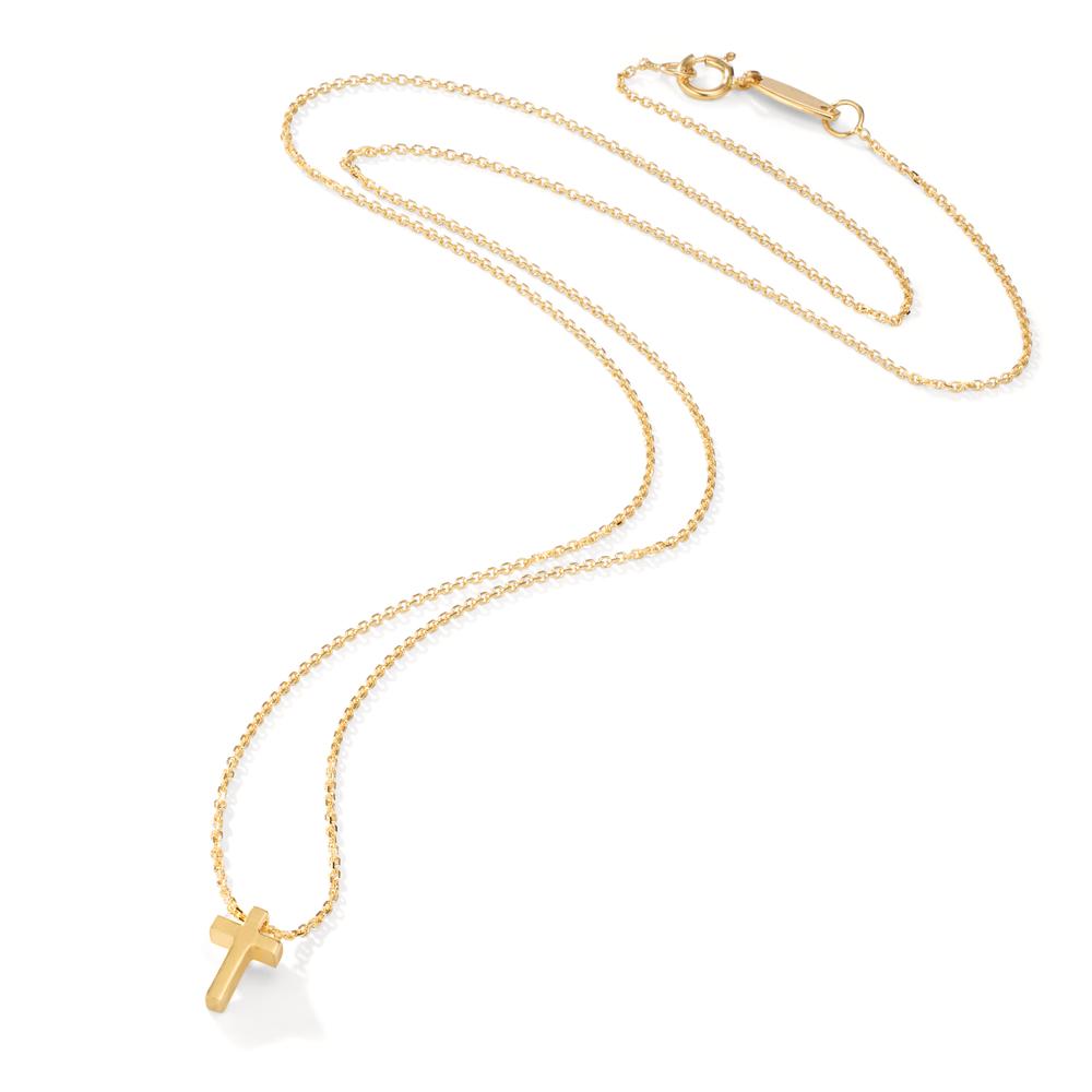 Collier 750/18 K Gelbgold Kreuz