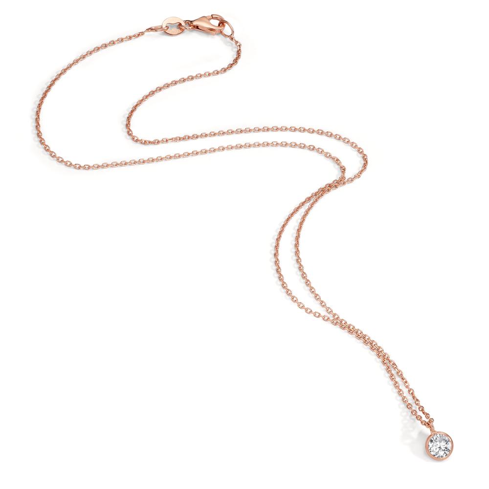 Collier Silber Zirkonia 5.5 mm rosé vergoldet