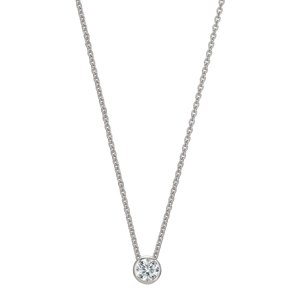 Collier 750/18 K Weissgold Diamant Lab Grown 0.20 ct, w-si 40-42 cm verstellbar