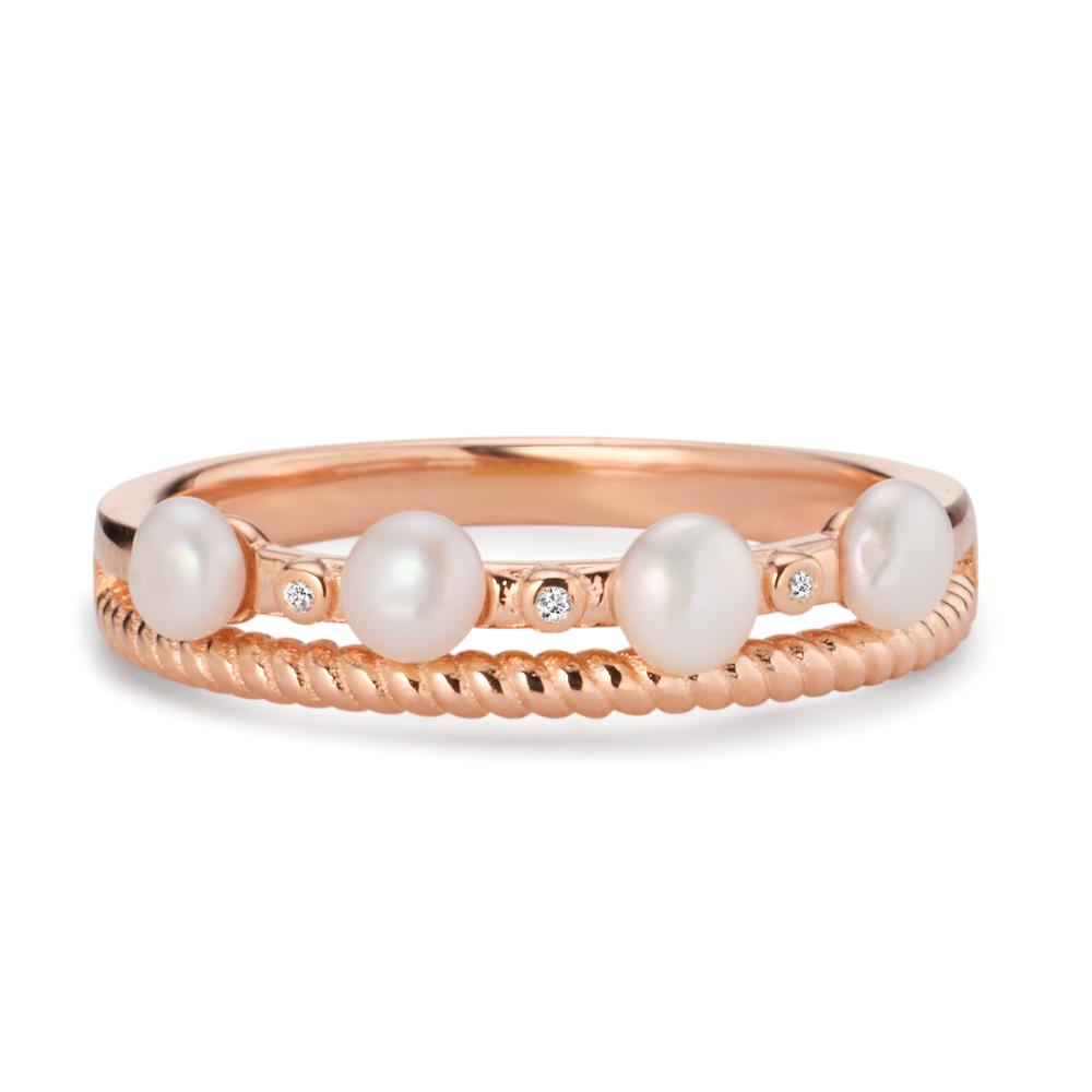 Fingerring Silber rosé vergoldet shining Pearls