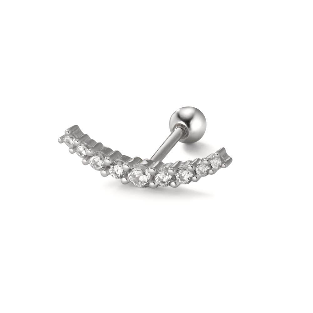 Piercing Silber Zirkonia 9 Steine rhodiniert