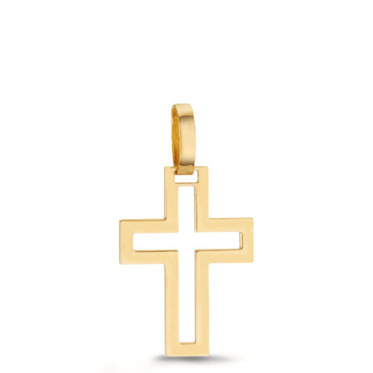 Anhänger 750/18 K Gelbgold Kreuz