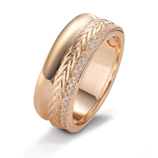 Fingerring Bronze Zirkonia gelb vergoldet