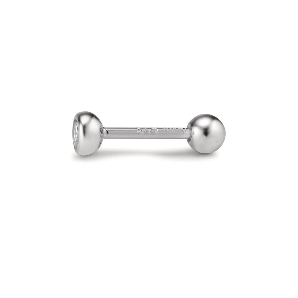 Piercing Silber Zirkonia rhodiniert Ø3.5 mm