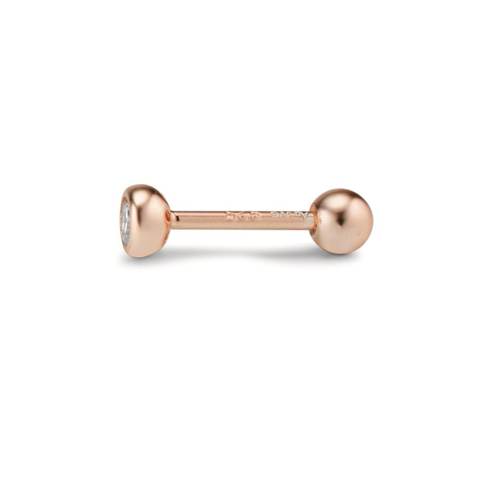 Piercing Silber Zirkonia rosé vergoldet Ø3.5 mm