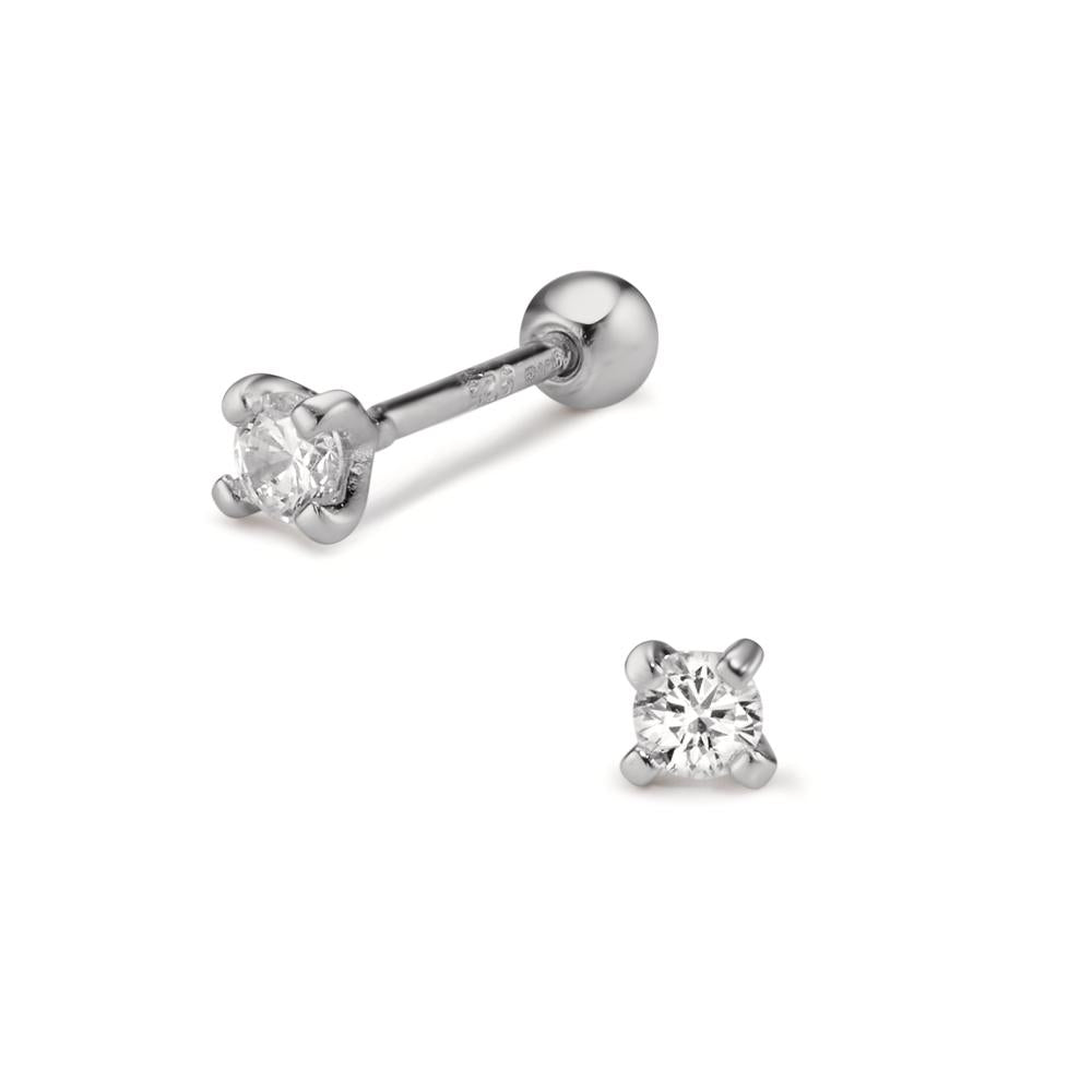 Piercing Silber Zirkonia rhodiniert Ø3.5 mm