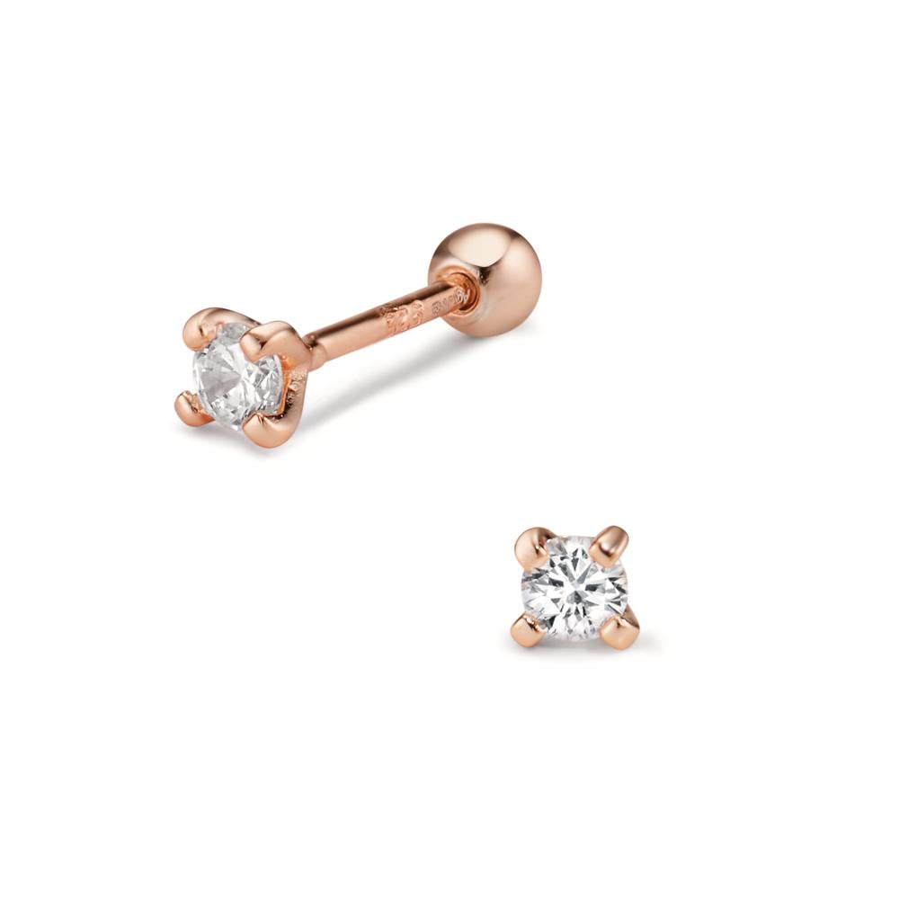 Piercing Silber Zirkonia rosé vergoldet Ø3.5 mm