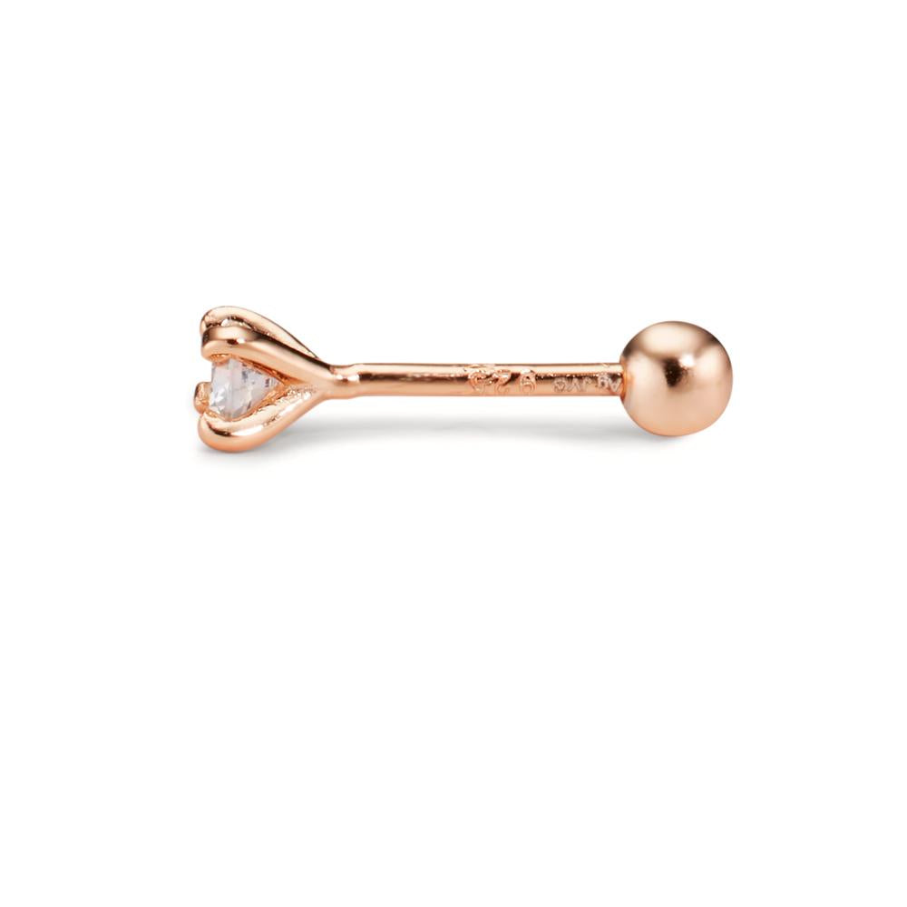 Piercing Silber Zirkonia rosé vergoldet Ø3.5 mm