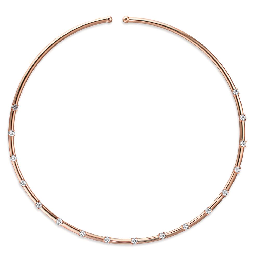 Collier Silber Zirkonia rosé vergoldet