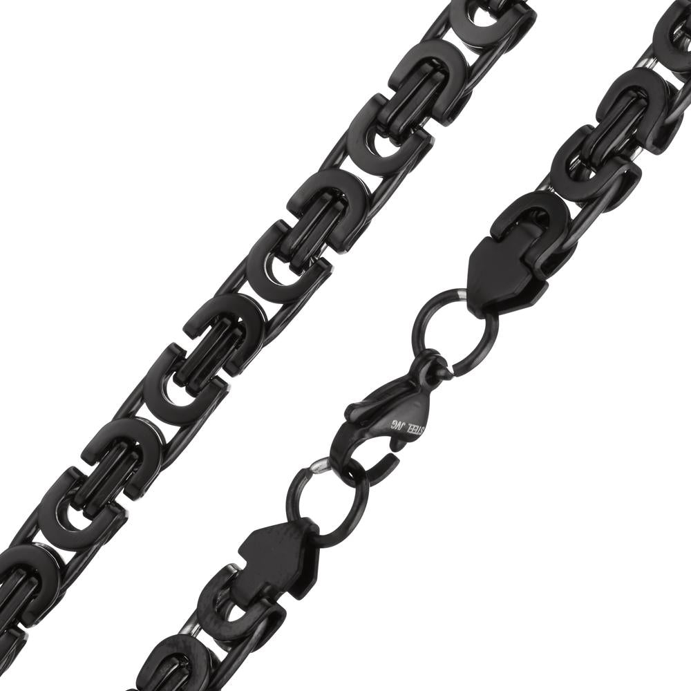 Collier Edelstahl schwarz IP beschichtet 60 cm