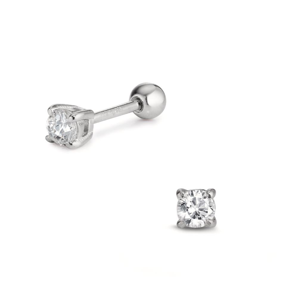 Piercing Silber Zirkonia rhodiniert Ø3 mm