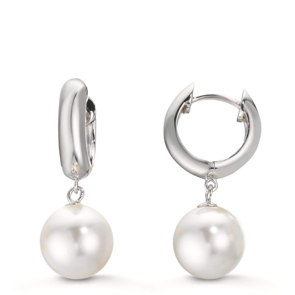 Klappcreolen Silber rhodiniert shining Pearls