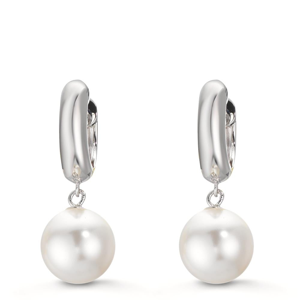 Klappcreolen Silber rhodiniert shining Pearls