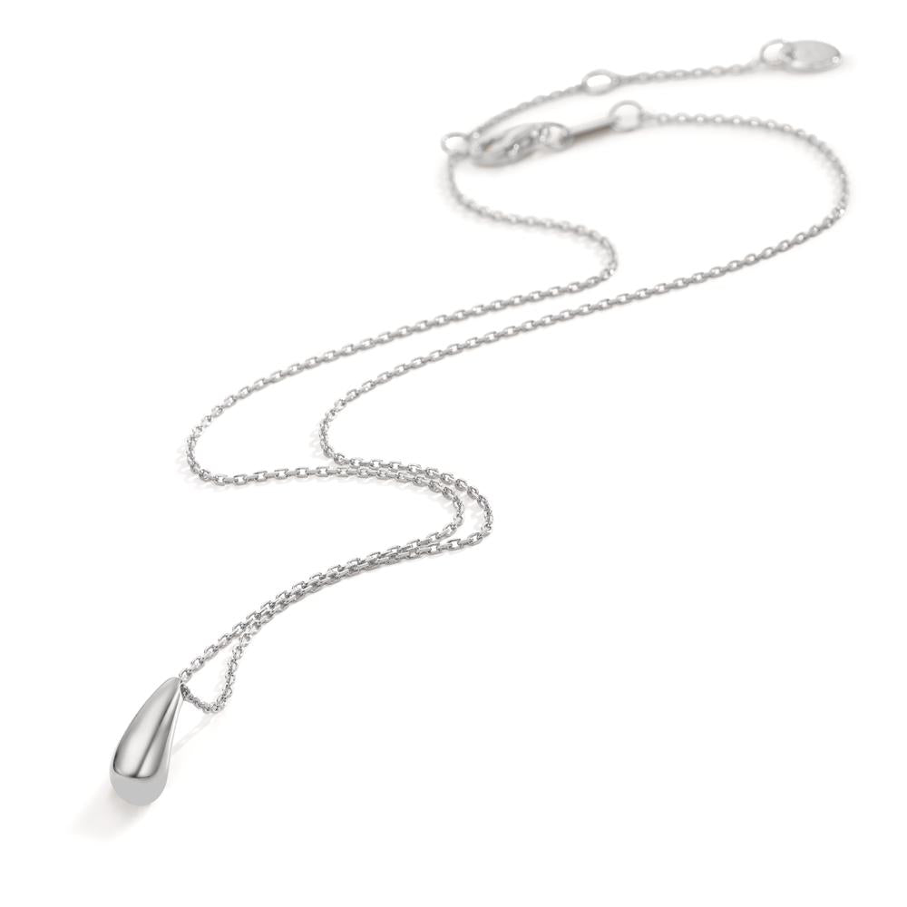 Collier Silber rhodiniert Tropfen 40-44 cm verstellbar